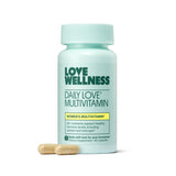 Love Wellness frasco delantero mostrando la etiqueta y beneficios claros