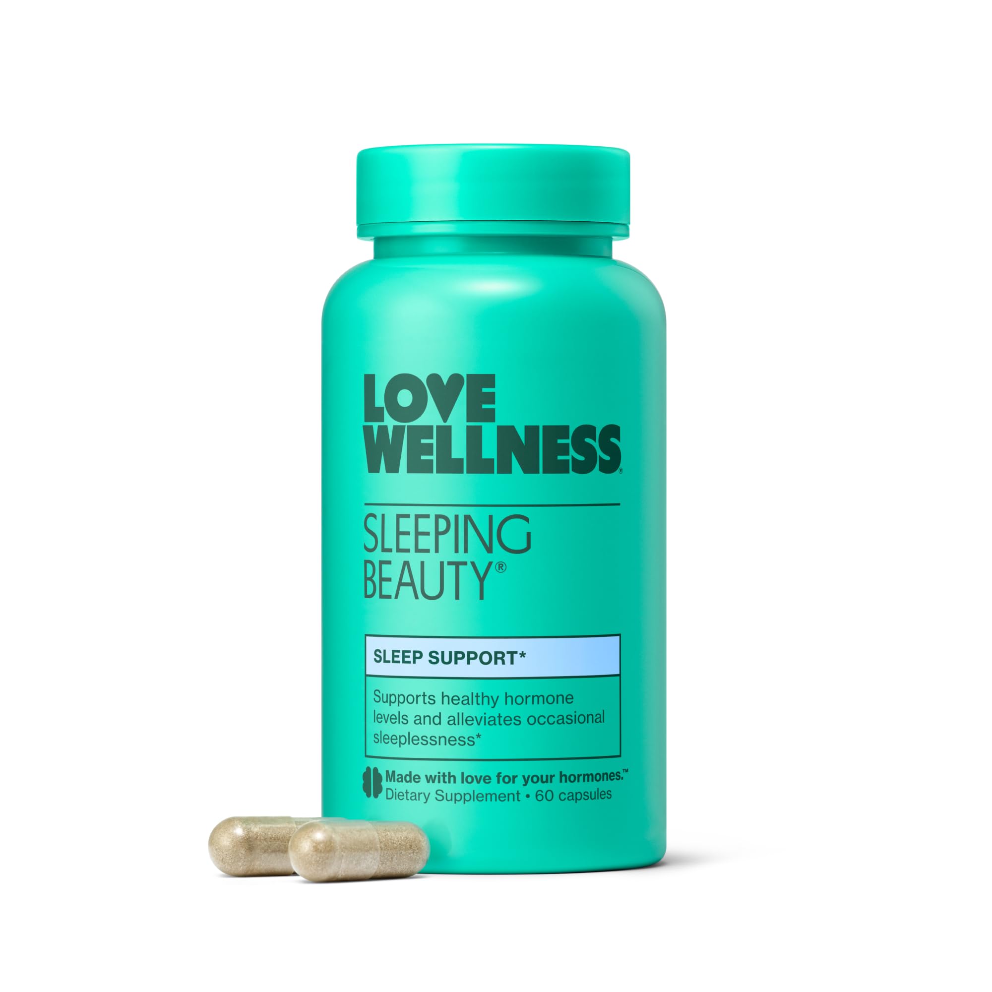Love Wellness frasco frontal mostrando la presentación y beneficios calmantes