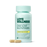 Love Wellness frasco frontal mostrando etiqueta y beneficios claros