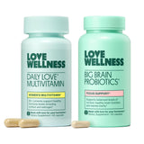 Love Wellness envase frontal del dúo mostrando diseño y beneficios rápidos