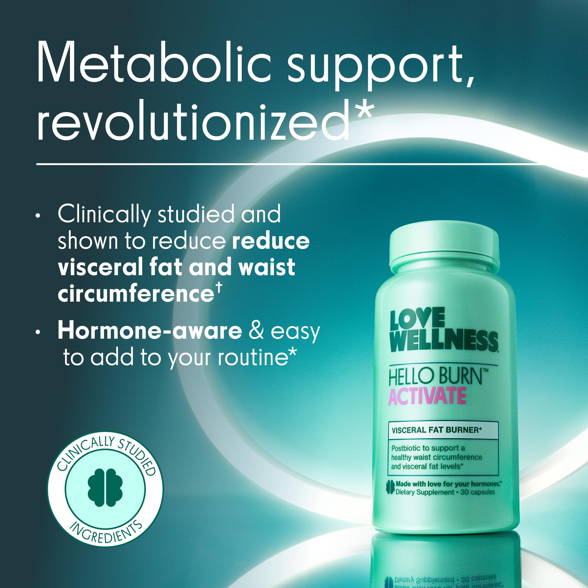 Love Wellness — botella en mano para mostrar tamaño real y conveniencia