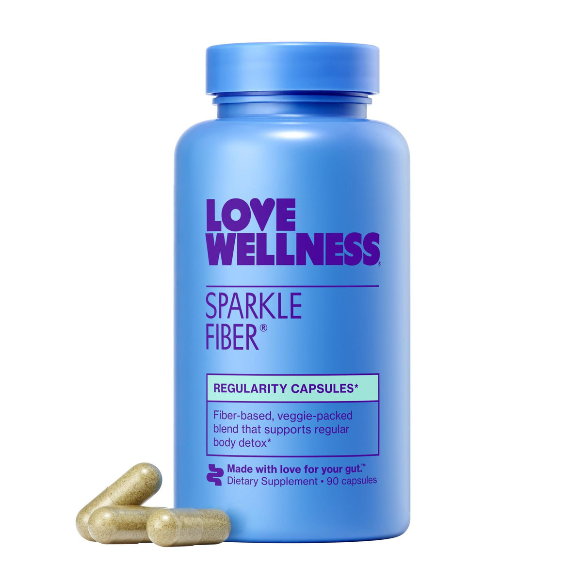 Love Wellness empaque frontal mostrando el producto y beneficios visibles