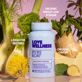 Love Wellness detalle del contenido en polvo de la cápsula que facilita mezcla y uso