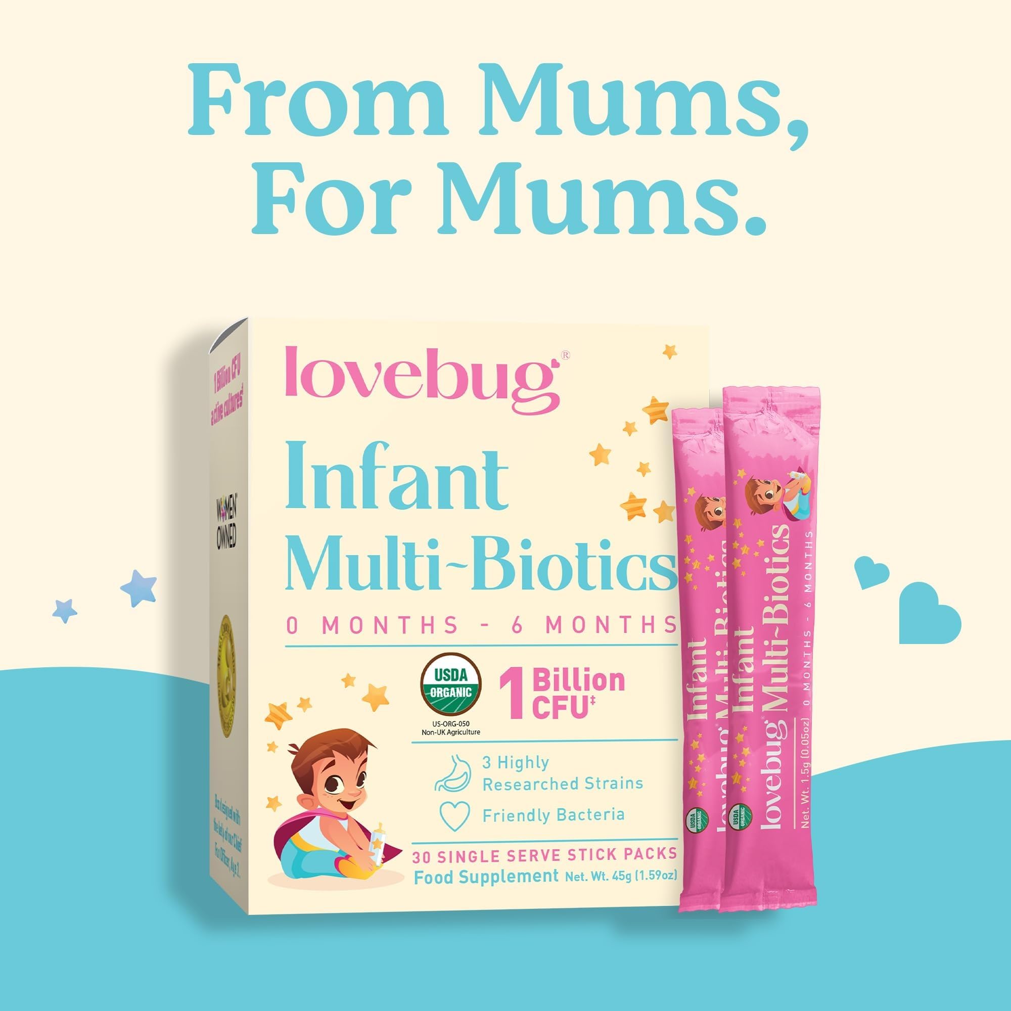 LOVEBUG producto en ambiente de hogar de recién nacido que transmite confianza
