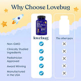 LOVEBUG gráfico de cepas probióticas y prebióticos para salud