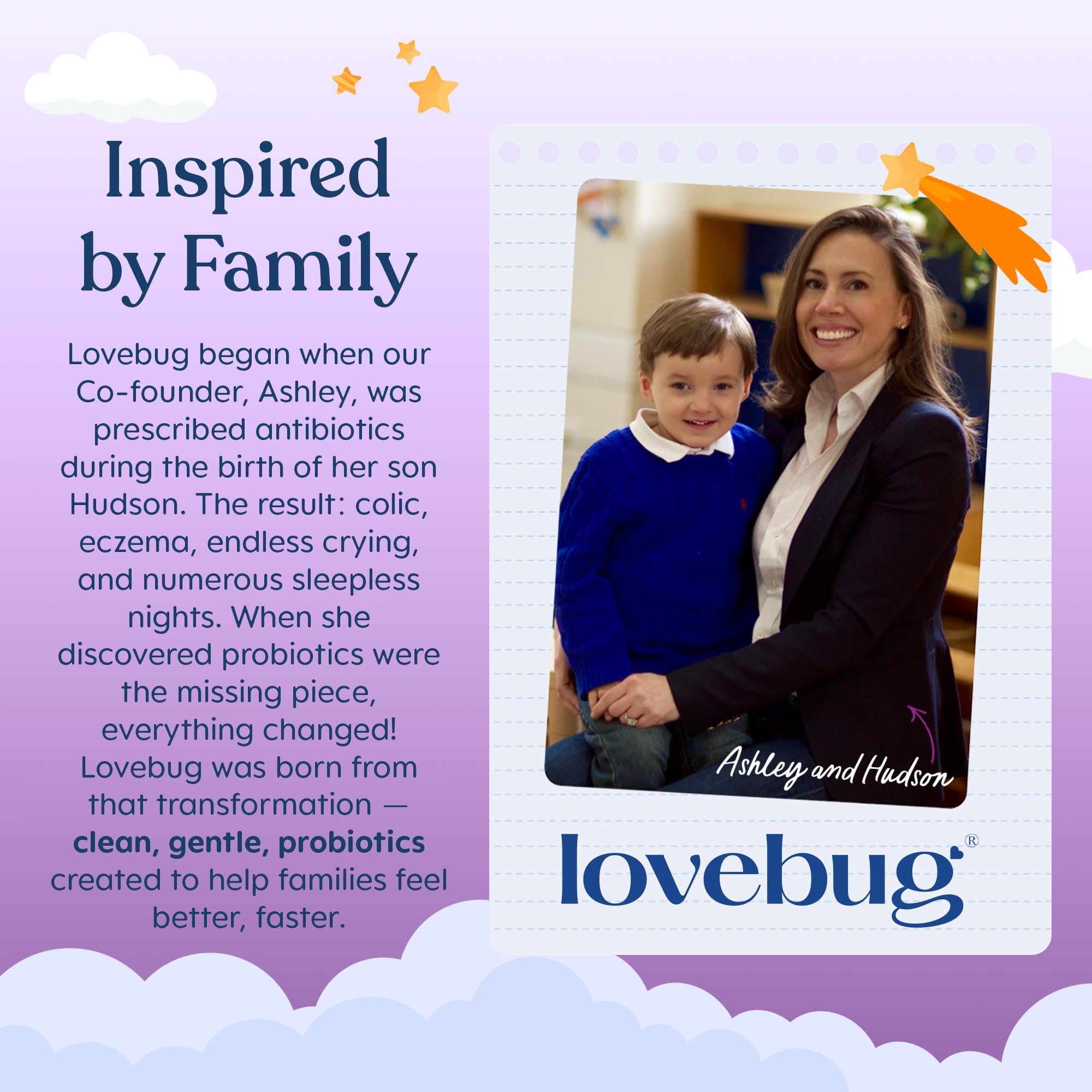 LOVEBUG etiqueta con certificación USDA Organic visible, garantía de ingredientes orgánicos