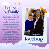 LOVEBUG etiqueta con certificación USDA Organic visible, garantía de ingredientes orgánicos
