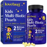 LOVEBUG envase frontal mostrando 60 perlas y beneficios claros