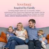 LOVEBUG padres ofreciendo sobre mezclado a niño, apoyo digestivo confiable