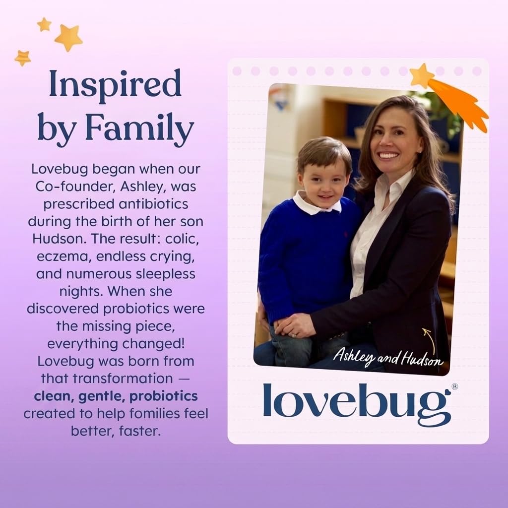 LOVEBUG etiqueta nutricional legible con información de ingredientes