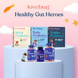 LOVEBUG caja con 30 sobres alineados, suministro mensual práctico y portable