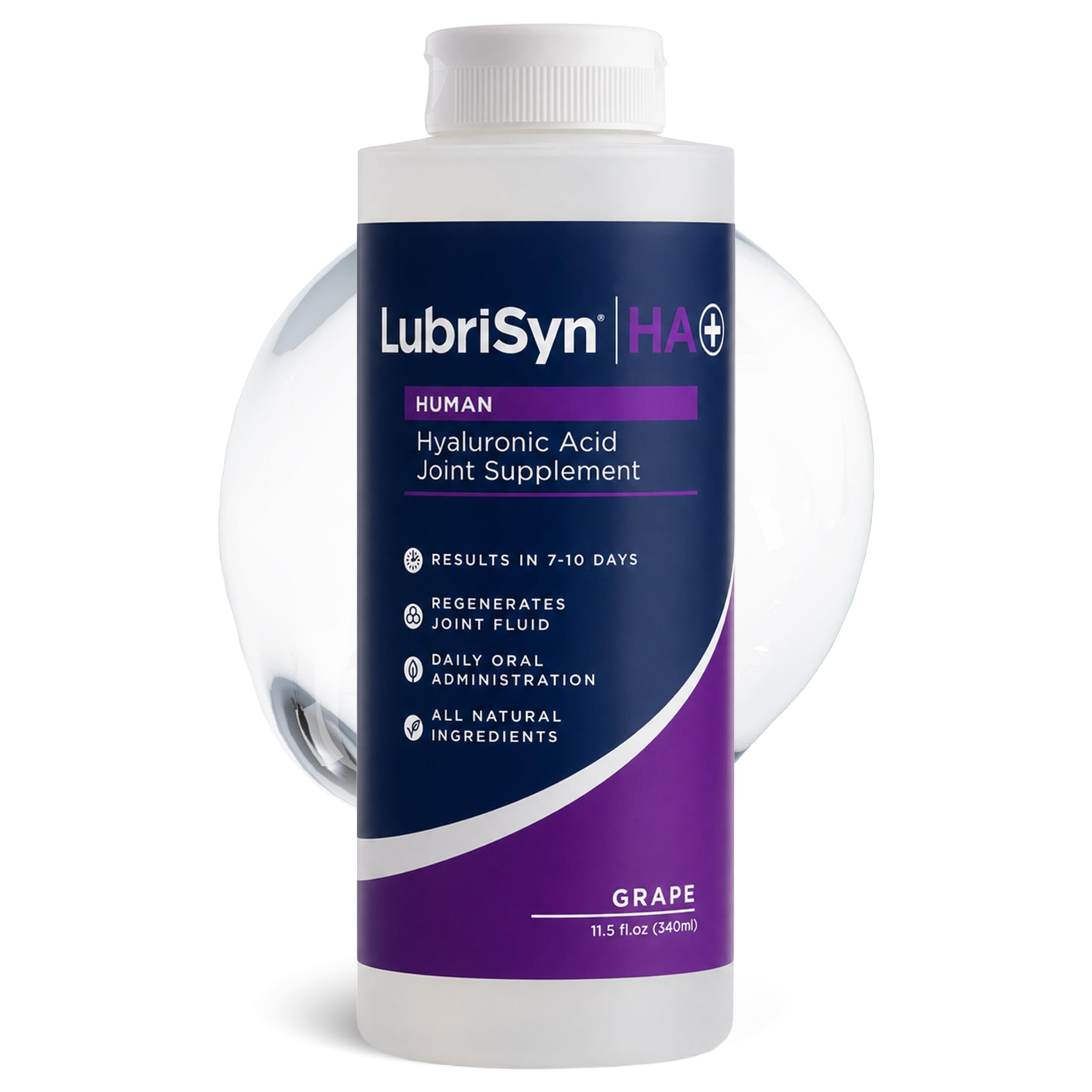 LubriSyn envase frontal mostrando la botella y beneficio de soporte articular