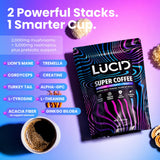 Lucid polvo en cuchara mostrando textura que se disuelve rápido