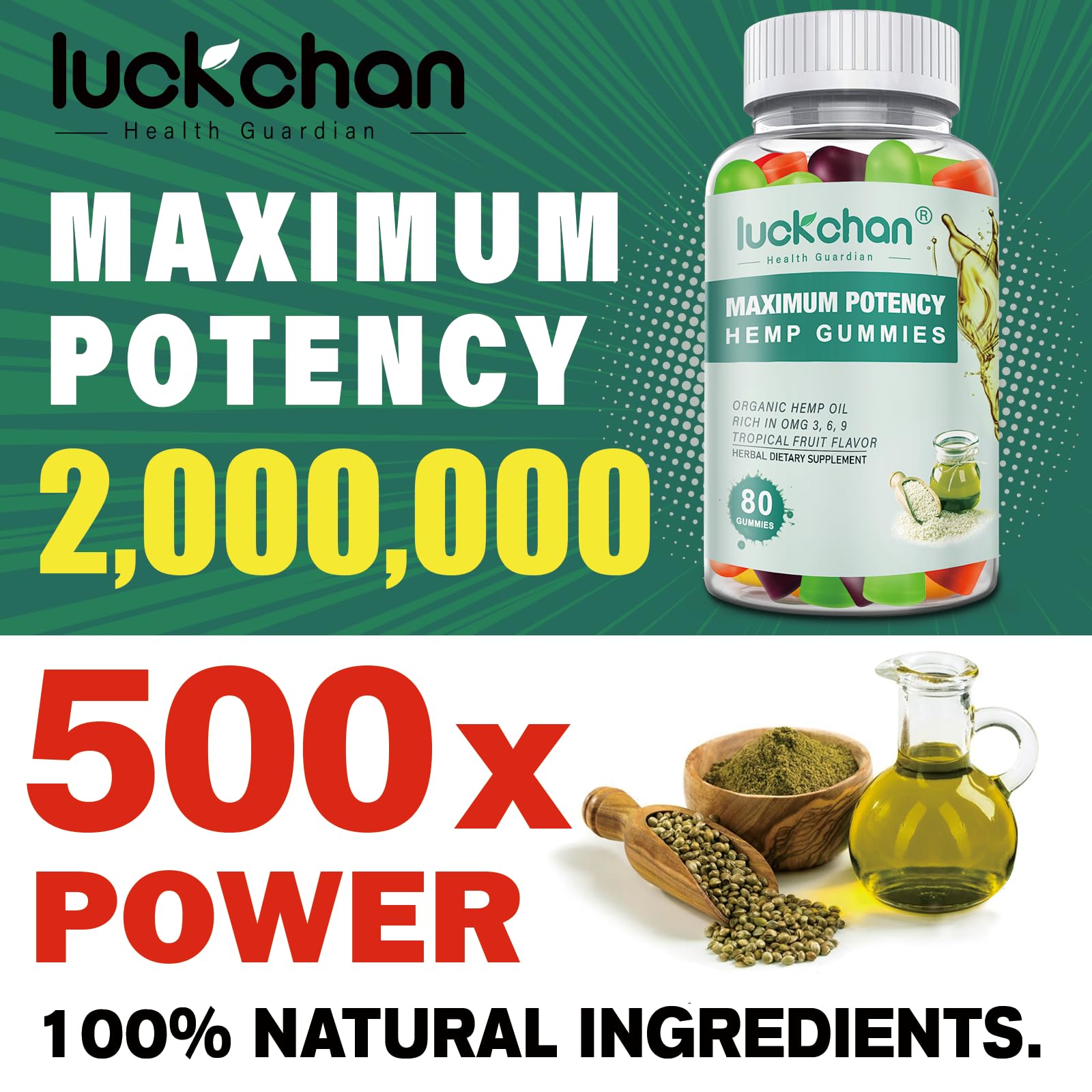 LUCKCHAN primer plano de textura de gominola, aspecto masticable y natural