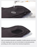 LUCKYPADS detalle del doble snap que asegura la toalla evitando deslizamientos
