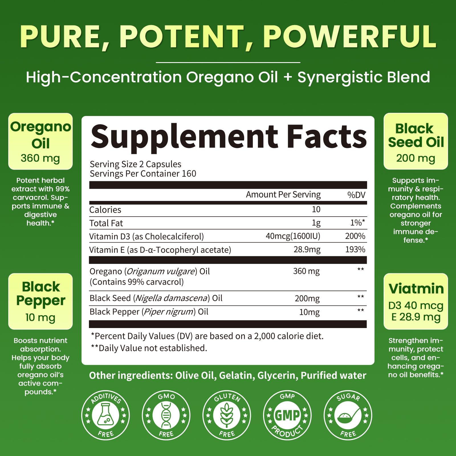 Lukaree etiqueta con lista de ingredientes orgánicos y vitaminas