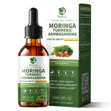 Lukaree envase frontal de gotas moringa mostrando beneficio de absorción rápida