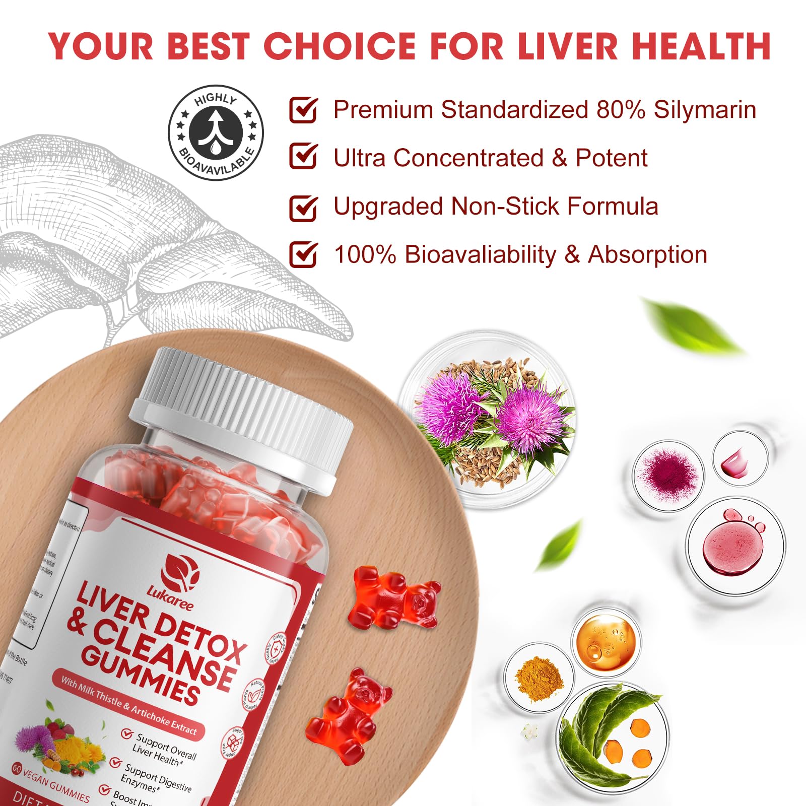 Lukaree etiqueta con lista de ingredientes, transparencia y calidad