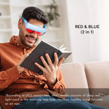 Lukirch estilo de vida relajación usando gafas durante lectura nocturna