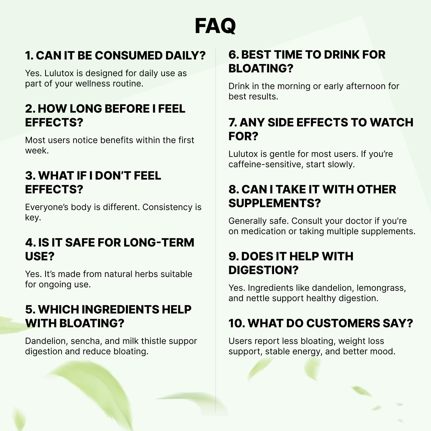 LULUTOX lifestyle: persona disfrutando té y sensación de bienestar