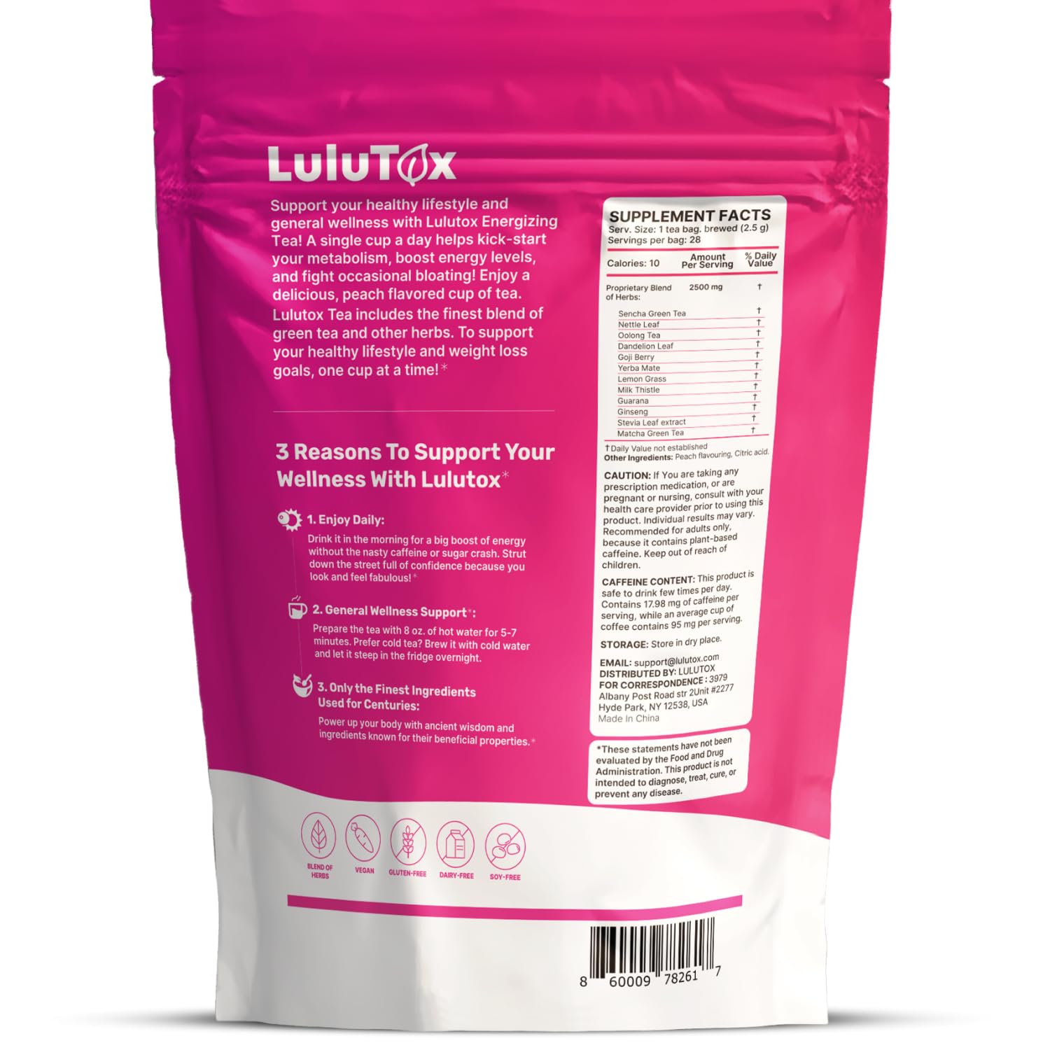 LULUTOX taza humeante servida para digestión ligera y confort
