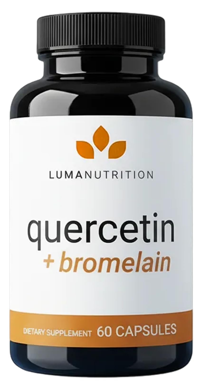 Luma Nutrition frasco frontal mostrando etiqueta y beneficios claros