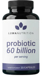 Luma Nutrition frontal del envase mostrando 60B CFU y beneficios