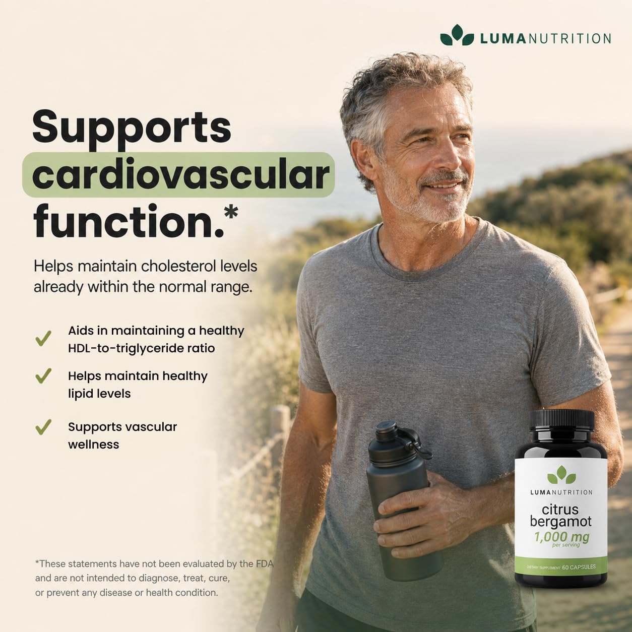 Luma Nutrition detalle del extracto en polvo subrayando concentración