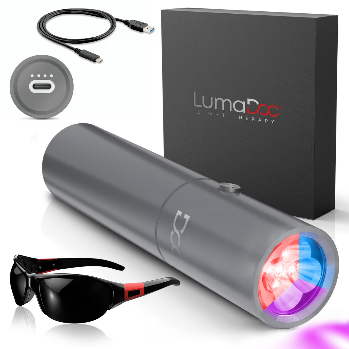 LumaDoc vista frontal del dispositivo, diseño portátil y fácil manejo