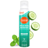 Lume aerosol frontal mostrando diseño y beneficio de control de olor