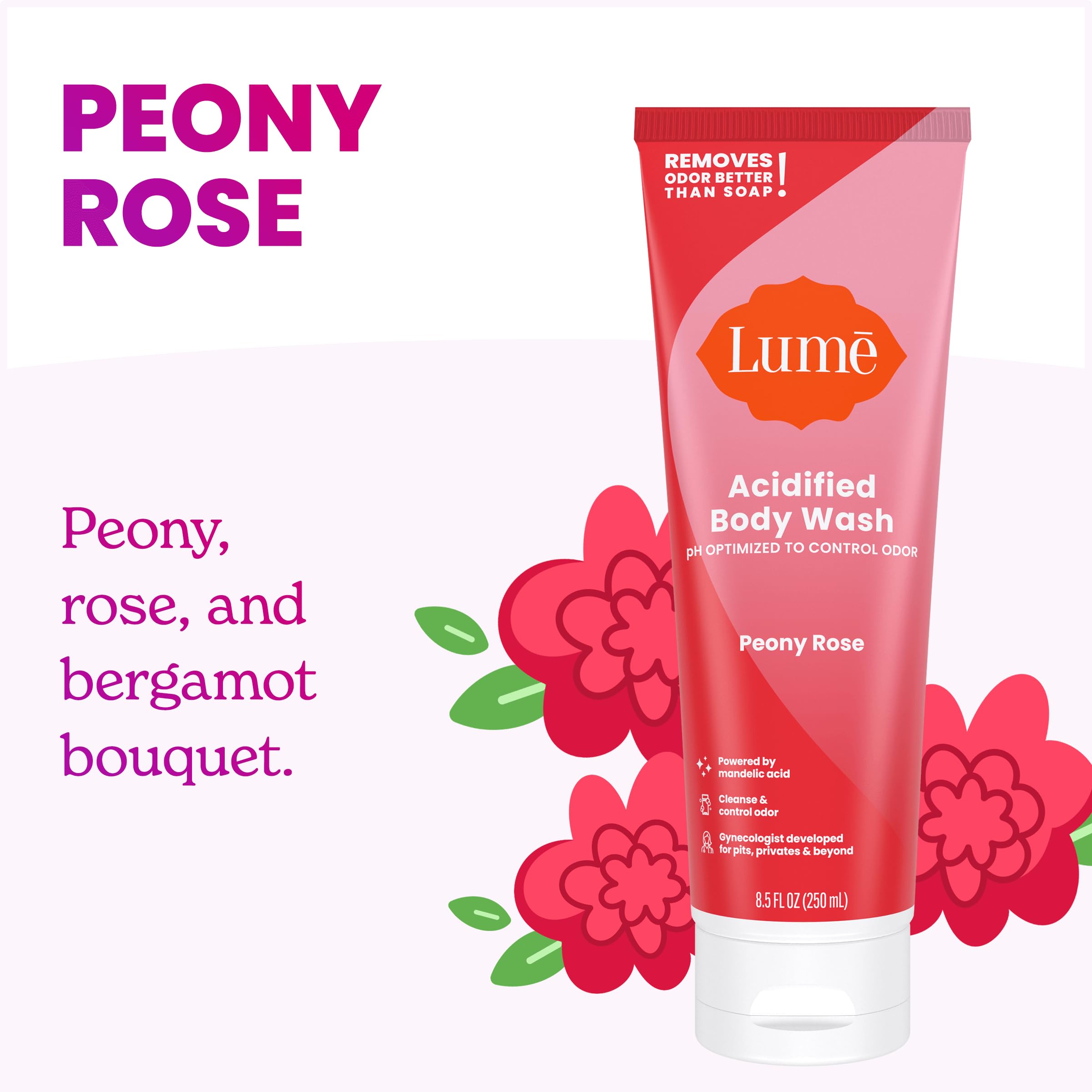 Lume etiqueta del envase 8.5 oz con beneficios y sin parabenos