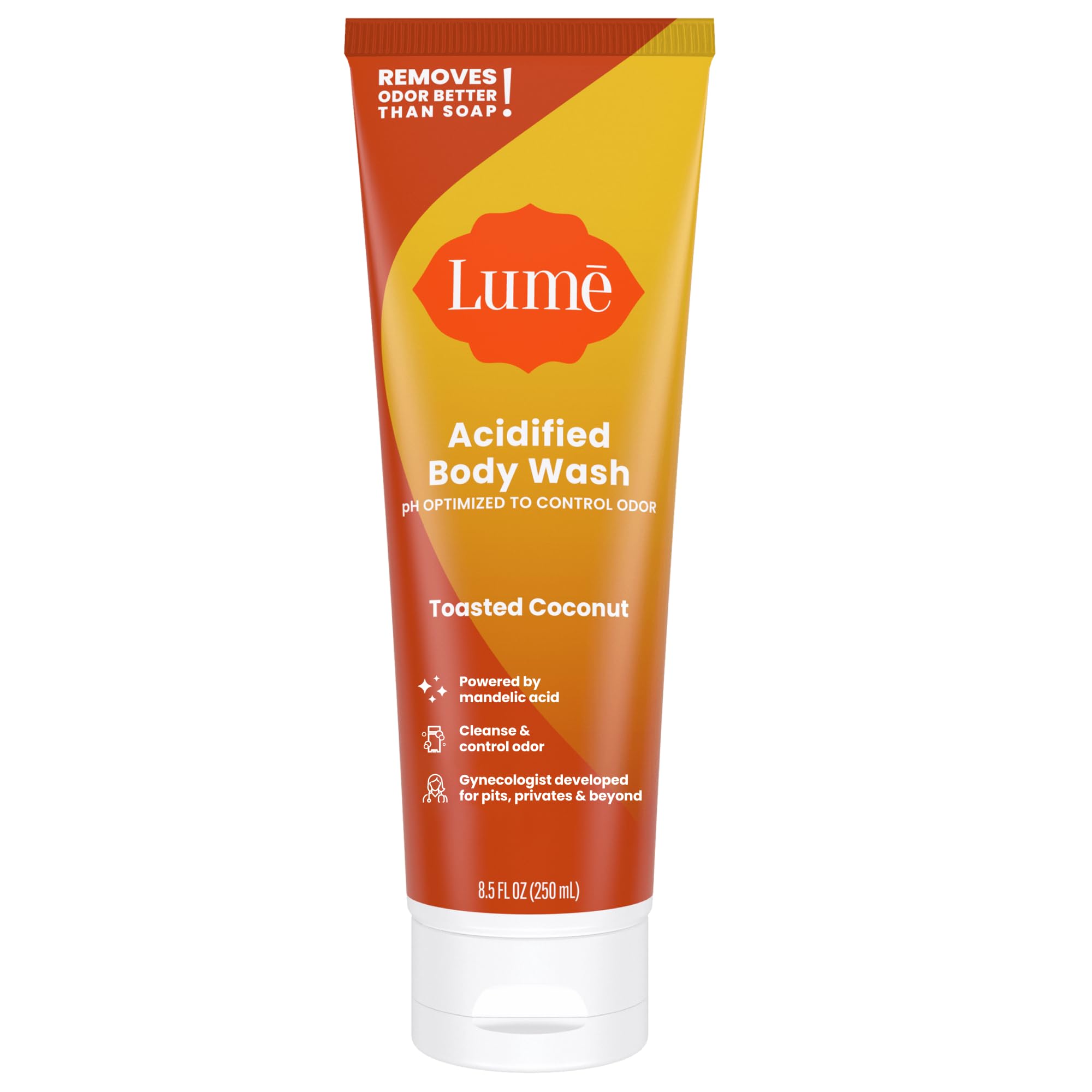 Lume envase fronta l del gel Toasted Coconut con aroma acogedor y limpieza prolongada