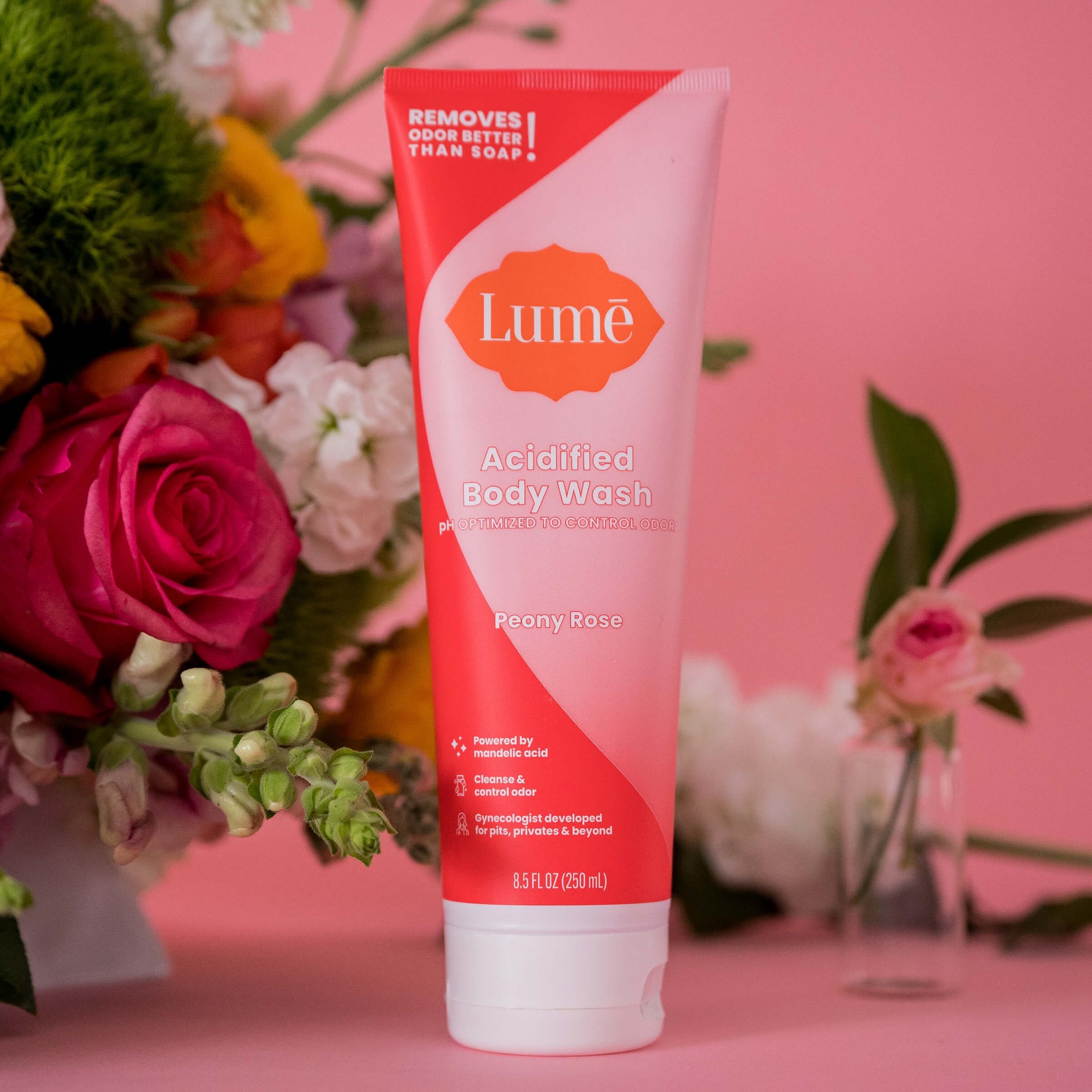 Lume ingredientes clave en primer plano para suavidad y pH optimizado
