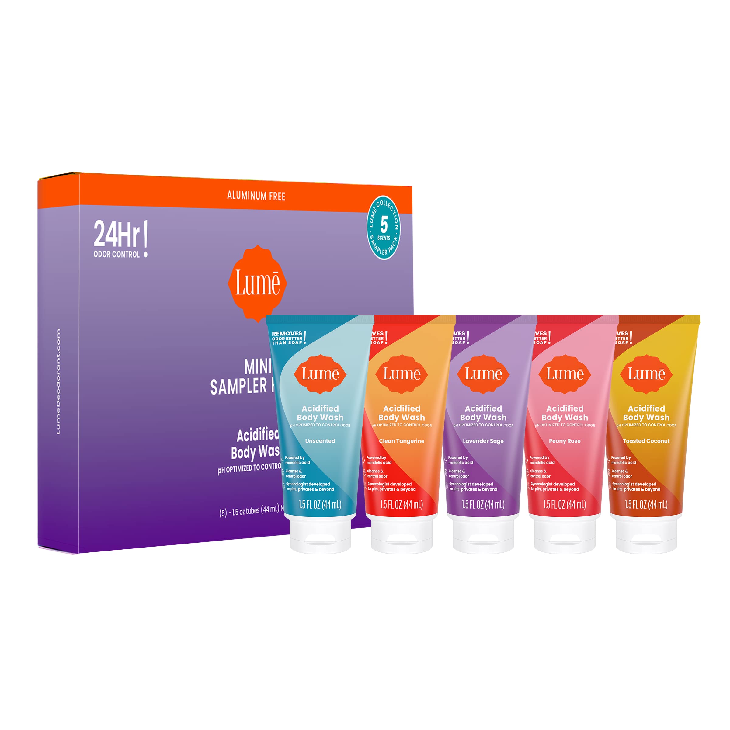 Lume pack frontal mostrando los cinco minis y beneficios viajero