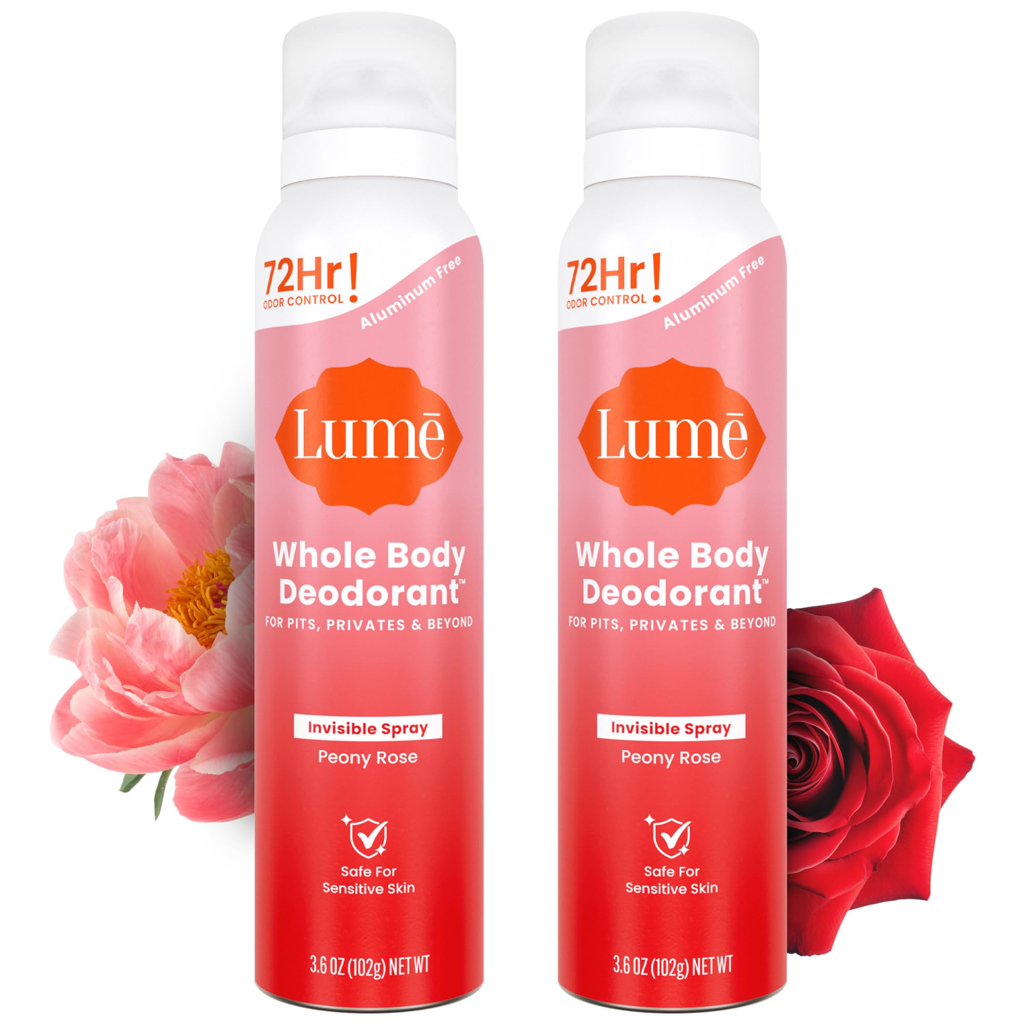 Lume frasco frontal Peony Rose mostrando el envase y fragancia ligera