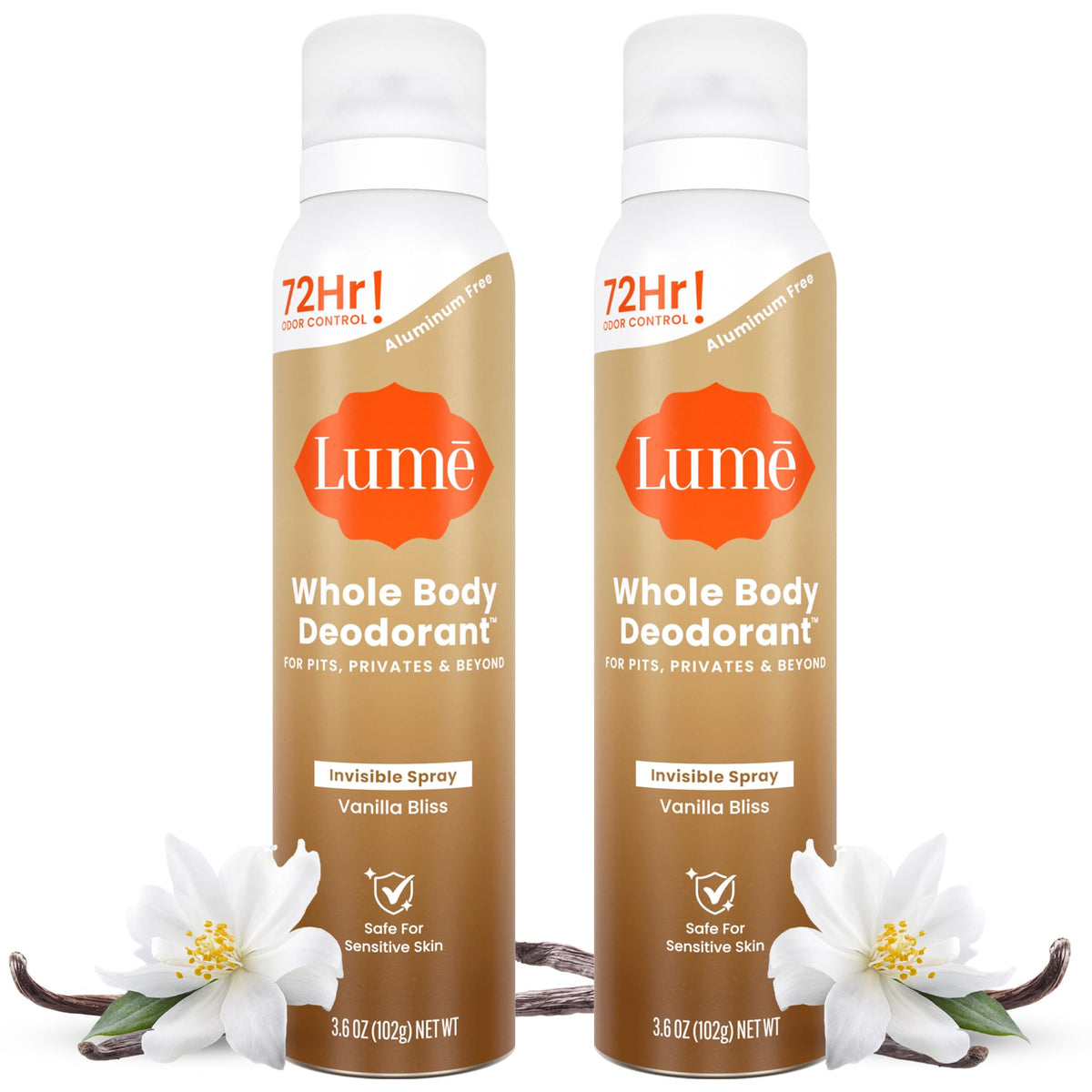 Lume spray frontal del envase mostrando el packaging y portabilidad