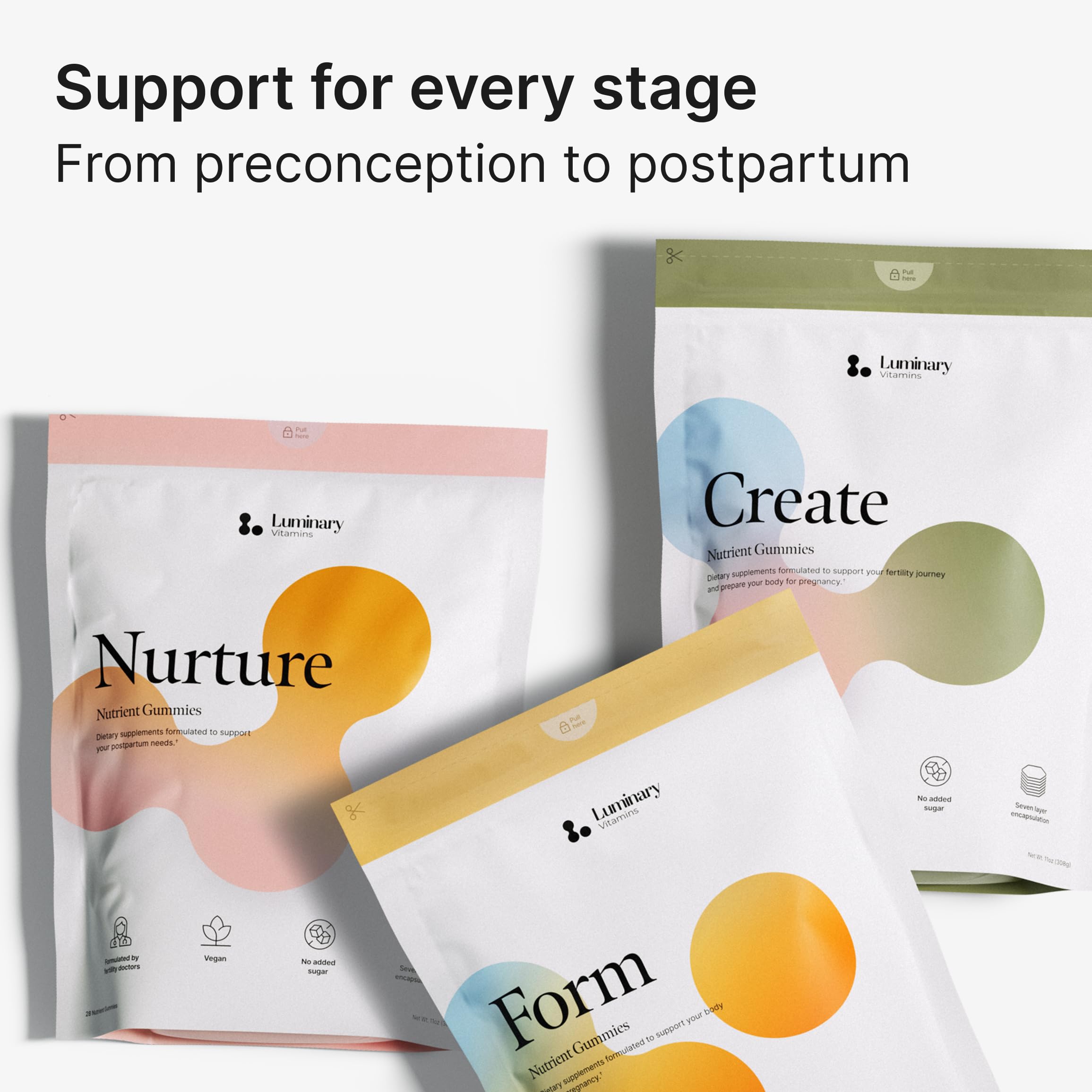 Luminary Vitamins escena lifestyle con mujer preparando su rutina preconcepcional