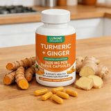 Lumine Organic cápsula junto a moneda para comparar tamaño práctico