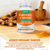 Lumine Organic ingredientes clave jengibre y propóleo en una composición clara