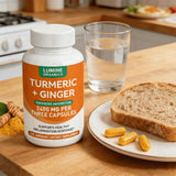 Lumine Organic frasco en una cocina mostrando uso diario y conveniencia