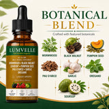 LUMVELLE detalle de etiqueta legible con instrucciones y beneficios