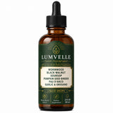 LUMVELLE frente del envase mostrando botella y sabor frutos rojos, fácil de usar