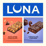 Unidad de LUNA Bar Nutz Over Chocolate con trozos, crujiente y nutritiva