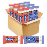 LUNA Bar pack variedad mostrando frente del empaque, práctico para llevar