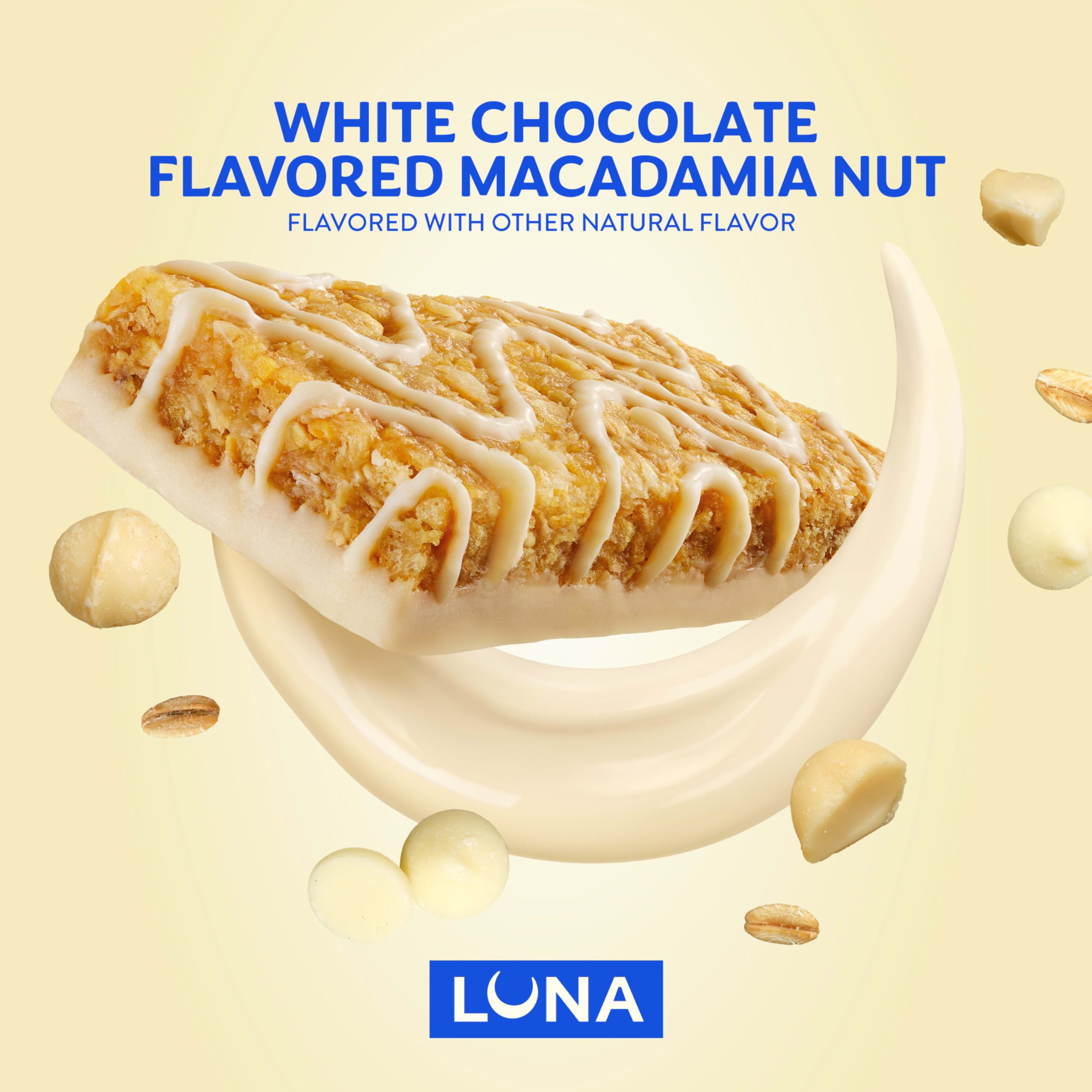 Corte de Luna Bar con trozos de macadamia que aportan sabor y contraste