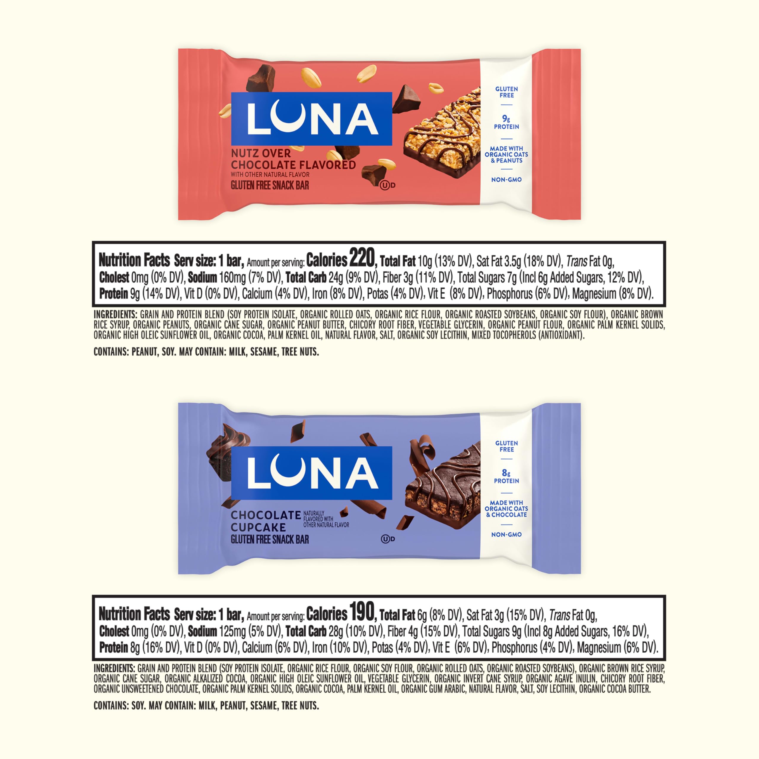 Detalle de textura de avena orgánica en LUNA Bar, aporta saciedad y sabor
