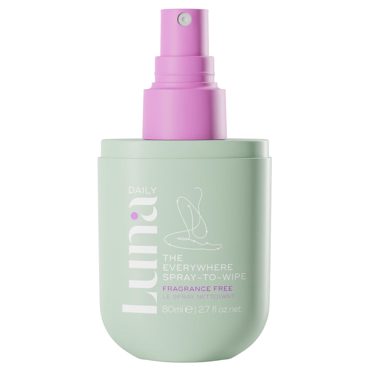 Luna Daily envase frontal pequeño fácil de llevar y limpieza instantánea