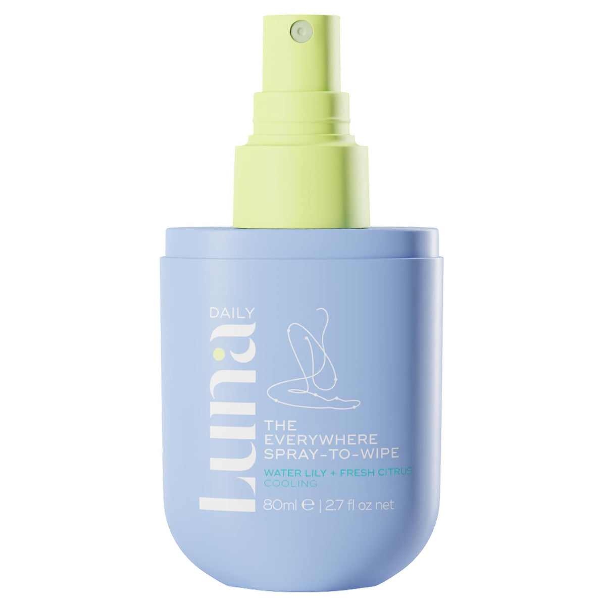 Luna Daily envase frontal mostrando tamaño compacto y portabilidad