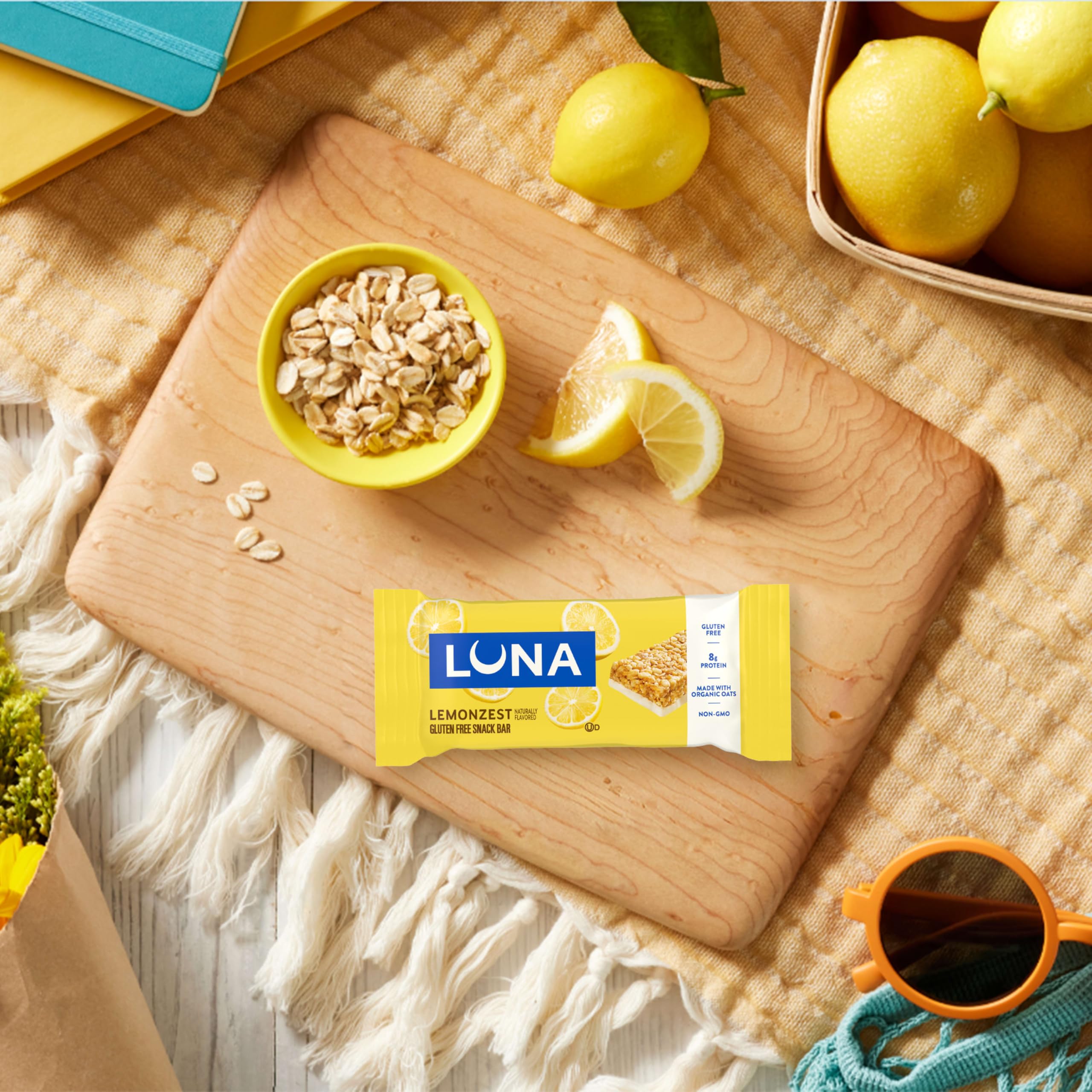 Luna Bar detalle de la etiqueta nutricional con información esencial