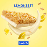 Luna Bar ingredientes: avena y limón que resaltan el sabor y naturalidad